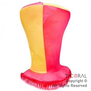 SOMBRERO GALERON FLUO CON FLECOS FUCSIA Y AMARILLO x 1